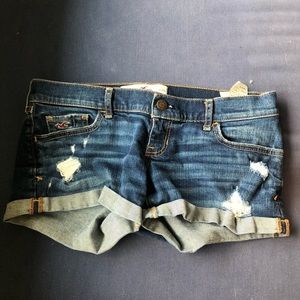 Dark wash jean shorts